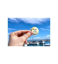 Hayırlı Seneler Etiketi Şekilli Mat Sticker 4x3.99 Cm (40 Adet)