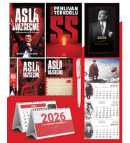 Asla Vazgeçme - Ayraç - Kartpostal - Poster - SS -  2026 Ajanda İstikbal - Sakarya Duvar Takvimi - Masa Takvimi