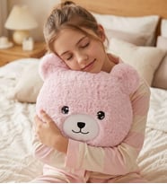 Pembe Ayıcıklı Yumuşak Peluş Yastık Sevgiliye, Kıza Doğum Günü Hediyesi Uyku Arkadaşı Dekoratif Sarılmalık Ayı