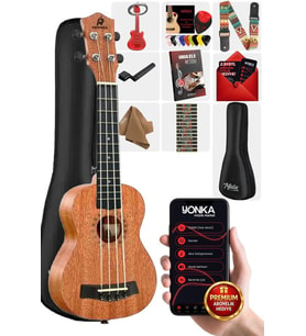 Rennes RD-21 Soprano Ukulele (Çanta Capo Askı Metod Pena)
