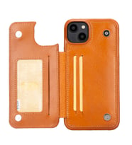 Bouletta Apple iPhone 14 Plus Uyumlu Deri Kılıf UBW RST2EF (Taba)