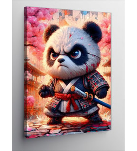 Kanvas Tablo Samuray Panda