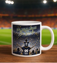 BK Gift Kişiye Özel İsimli Baba-Oğul Sarı Lacivert Evladıma Miras Bu Sevda Beyaz Kupa Bardak-2, Doğum Günü Hediyesi, Taraftar Hediyesi