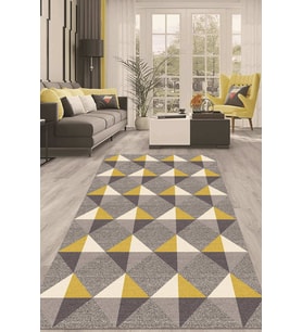 Dijital Kaymaz Taban Yıkanabilir Modern Renkli Salon Halısı Mutfak Halısı Yolluk ND-HT-975 (Çok Renkli)