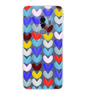 PrintiFy Samsung Galaxy S9 Plus ile Uyumlu Water Color 1  Kamera Korumalı Şeffaf  Kılıf