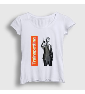 Presmono Kadın Beyaz Sick Boy Film Trainspotting T-Shirt 455931tt