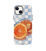 iPhone 15 Vorian Çift Katmanlı Kılıf Orange Press Collage