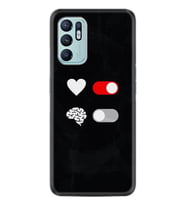 Oppo Reno 6 Kılıf Silikon Desen Özel Seri Love Brain 1722