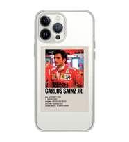 Iphone 15 Pro Uyumlu Carlos Sainz Desenli Şeffaf Telefon Kılıfı