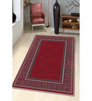 Bordo Karabağ Kaymaz Tabanlı Makinede Yıkanabilir Halı AR319 - 100 x 160 cm