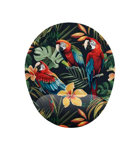 Papağan Desenli Bilek DestekliKaymaz Buruşmaz Kırılmaz Mouse Pad