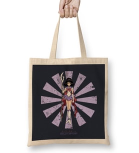 Sailor Moon Saturn Retro Japanese Bez Çanta Uzun Saplı