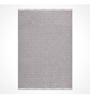 Gri Halı Kabartmalı Geometrik Desenli Modern Salon Halısı Toz Vermez Yapıda Koridor