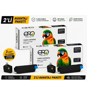 Kyocera ECOSYS P6035 Siyah Muadil Toner - 2'li Avantaj Paket