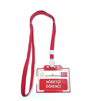 Nöbetçi Öğrenci Yaka Kartı İpli