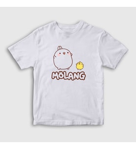 Presmono Unisex Çocuk Beyaz Friend Mölang Piu Piu Molang T-Shirt 464848tt
