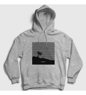 Presmono Unisex Gri Beach The Neighbourhood Kapüşonlu Sweatshirt 175550tt (Gri)