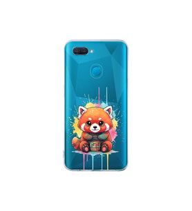 Oppo A12 ile Uyumlu Splash Tilki Tasarımlı Şeffaf Silikon Kılıf