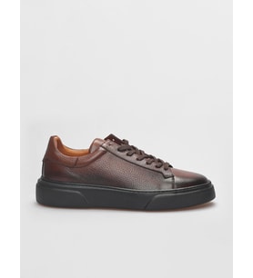 Harrow Hakiki Deri Taba Bağcıklı Erkek Sneaker Ayakkabı