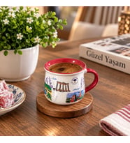 Kupa Bardak Seramik 200 ml Yöresel Türkiye Temalı Kahve Çay Kupası Hediyelik