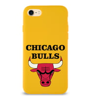 Apple iPhone 7 Uyumlu Lansman Kılıf Chicago Bulls Tasarımlı Altı Kapalı İçi Kadife Kaplı  Kapak (Şeffaf)