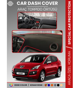 PEUGEOT 3008 (2011-2014) Torpido Örtüsü Panel Koruma Torpido Koruma Birebir Uyum Kaymaz Özel Kesim