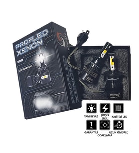 2 Adet H3 Soket Led Xenon Far Ampulü 6000k Beyaz 8000lm
