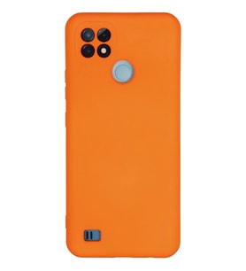 Newface Realme C21 Kılıf Nano içi Kadife Silikon - Turuncu