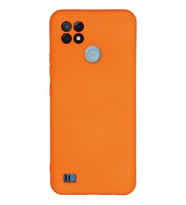 Newface Realme C21 Kılıf Nano içi Kadife Silikon - Turuncu