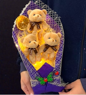 Büyük Boy Led Işıklı Peluş Ayıcık Buketi Sevgiliye Hediye Doğum Günü Hediyesi