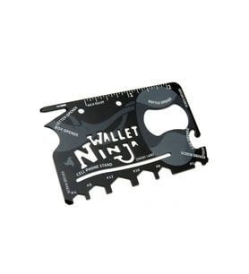 Ninja Wallet Survival Acil Durum Kiti / Kartı - 18 İn 1