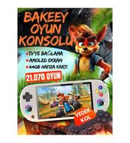 21.070 Oyunlu Retro Atari PSP Oyun Konsolu – Çift Kollu, TV Bağlantılı, Taşınabilir El Konsolu (Doğal Beyaz)
