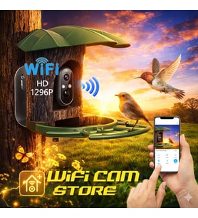 Wifi Kuş Yemleme İzleme Ve Kayıt Kamerası Solar Panelli