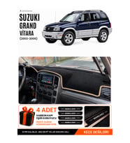 e-biz SUZUKI GRAND VİTARA (2003-2006) Uyumlu Torpido Örtüsü, Torpido Kılıfı - Siyah-Bej - SZ004
