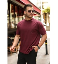 Erkek Kolları Dar Kesim Rahat Kalıp Basic Tişört