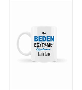 Kişiye Özel Öğretmenler Günü Hediyelik Seramik Kupa Beden Eğitimi Öğretmeni