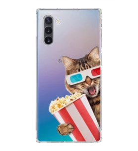 PrintiFy Samsung Galaxy Note 10 ile Uyumlu Kedi 1 Kamera Korumalı Şeffaf Kılıf