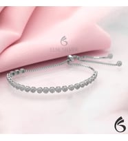 Else Silver 925 Ayar Gümüş Pırlanta Tasarımı Asansörlü Bileklik