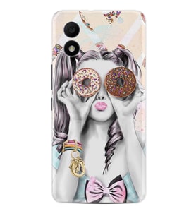 TCL 303 Kılıf Resimli Desenli Baskılı Silikon Donut Girl 1408