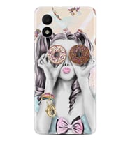 TCL 303 Kılıf Resimli Desenli Baskılı Silikon Donut Girl 1408