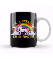 Funny I m A Freakin Ray Of Sunshine Unicorn Kupa Bardak Porselen