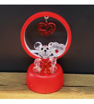 Işıklı Kırmızı I Love You Ayıcık