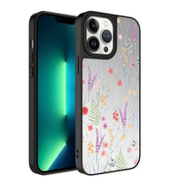 Apple iPhone 13 Pro Kılıf Aynalı Desenli Kamera Korumalı Parlak Zore Mirror Kılıf Dallar