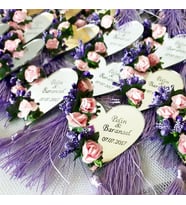 30 Adet Pleksi Kalp Nikah Şekeri-