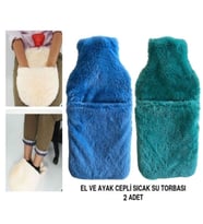 SICAK SU TORBASI 2 ADET,CEPLİ PELUŞ TERMOFOR 32,5x17,5cm  1500 ML