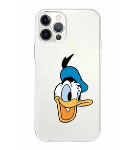 Apple iPhone 12 ProMax Uyumlu Kapak Donald Duck Tasarımlı Şeffaf Silikon Kılıf