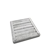 Yerli Üretim Süet Kumaş Gri Renk 15 cm / 15 cm Yüzük Sergileme Standı