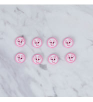 Crafts 8 Li Abc Desenli Pembe Düğme - 0557
