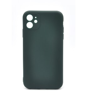 iPhone 11 Uyumlu Düz Renk Esnek Yumuşak Silikon Kılıf  Rubber Siyah
