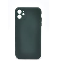 iPhone 11 Uyumlu Düz Renk Esnek Yumuşak Silikon Kılıf  Rubber Siyah